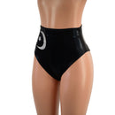 High Waist Siren Shorts with Moon and Stars and Brazilian Cut Leg - Coquetry Clothing