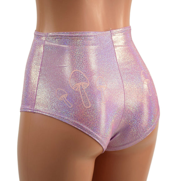 High Waist Siren Shorts with Mushroom Trio - Coquetry Clothing