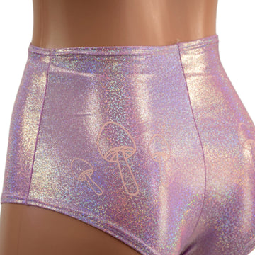 High Waist Siren Shorts with Mushroom Trio - Coquetry Clothing
