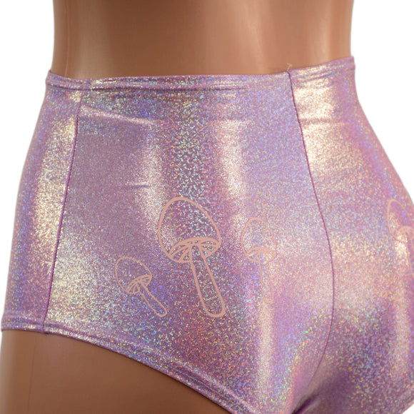 High Waist Siren Shorts with Mushroom Trio - Coquetry Clothing