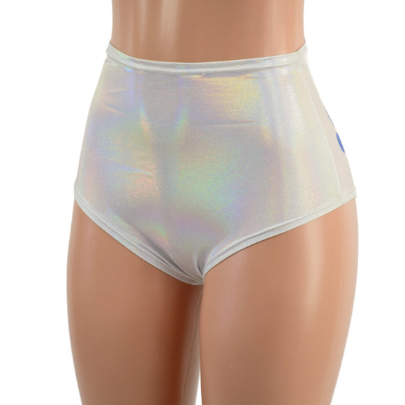 High Waist Siren Shorts with Paw Prints - Coquetry Clothing