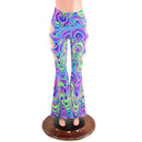 High Waist Solar Flares with Triple Cutouts and O - rings - Coquetry Clothing