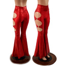 High Waist Solar Flares with Triple Cutouts and O - rings - Coquetry Clothing