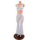High Waist Solar Flares with Triple Cutouts and O-rings and Matching Starlette Bralette Set - Coquetry Clothing