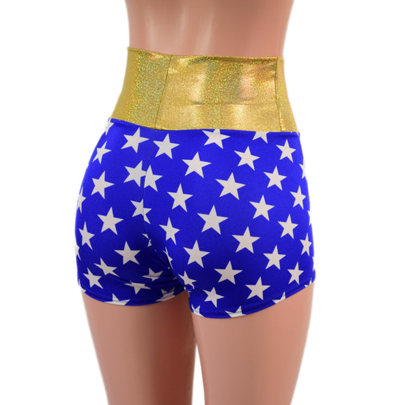 High Waist Super Hero Shorts - Coquetry Clothing