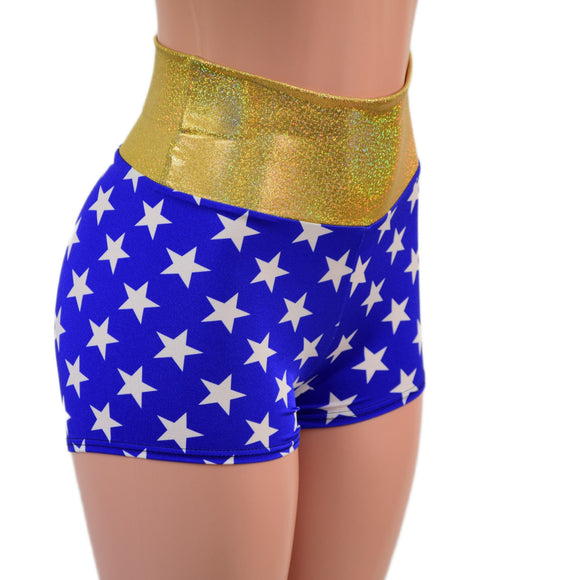 High Waist Super Hero Shorts - Coquetry Clothing