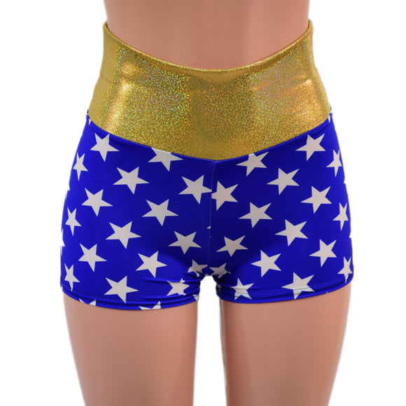 High Waist Super Hero Shorts - Coquetry Clothing