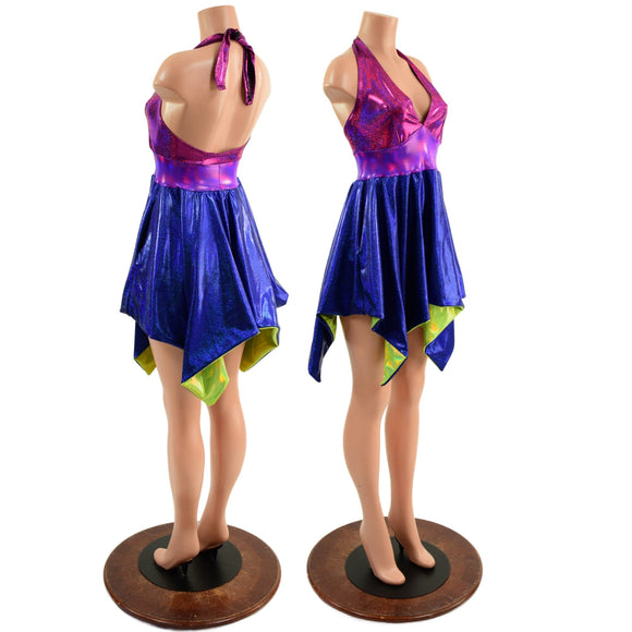 Holographic Tink Halter Dress with POCKETS - Coquetry Clothing