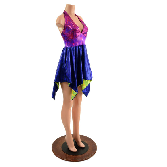 Holographic Tink Halter Dress with POCKETS - Coquetry Clothing