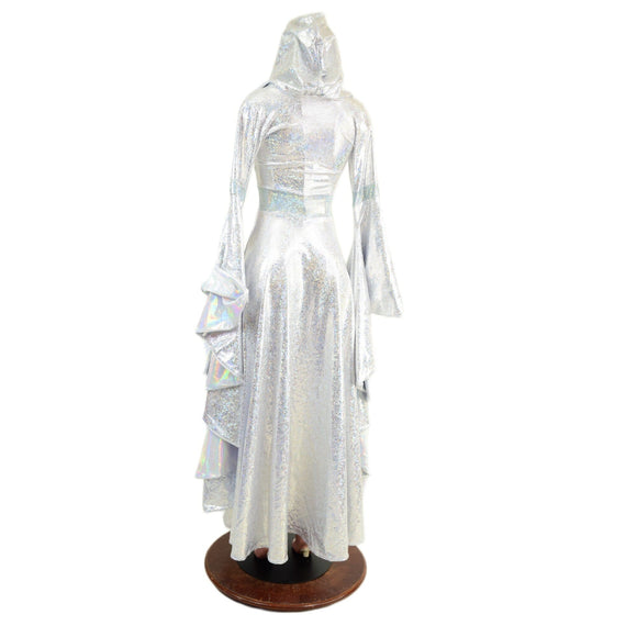 Hooded Marian Gown with Sorceress Sleeves - Coquetry Clothing