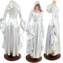 Hooded Marian Gown with Sorceress Sleeves - Coquetry Clothing