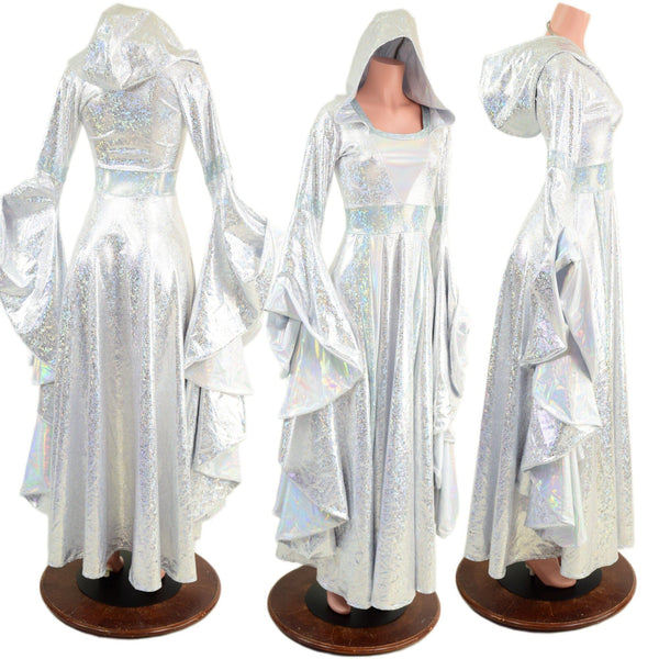 Hooded Marian Gown with Sorceress Sleeves - 1