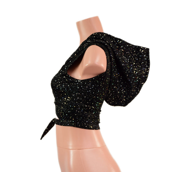Hooded Wrap & Tie Top - Coquetry Clothing