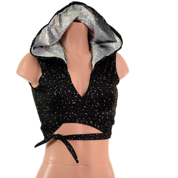 Hooded Wrap & Tie Top - Coquetry Clothing