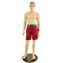 Mens Strawberry Basketball Shorts with Pockets - 3