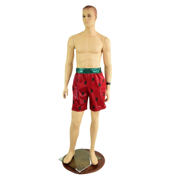 Mens Watermelon Basketball Shorts with Pockets - Coquetry Clothing