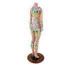 Neon Flux Long Sleeve Catsuit with Back Zipper-3