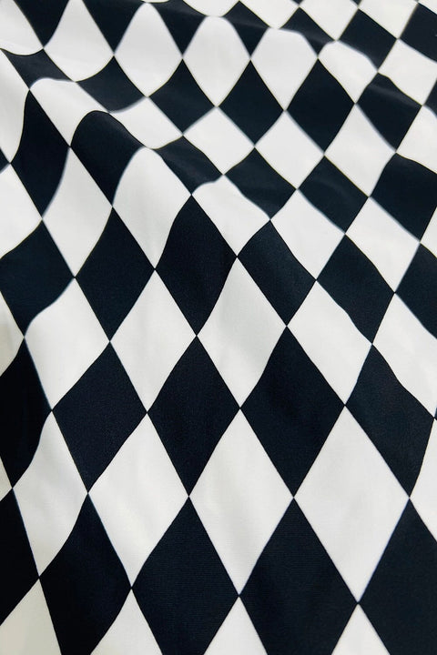 UV Black & White Diamond Fabric - Coquetry Clothing