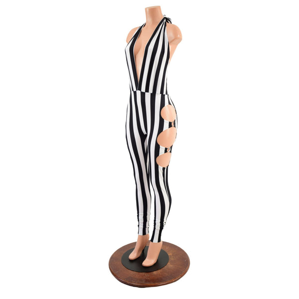 "Josie" Halter Top Catsuit with O-ring Cutouts - 5