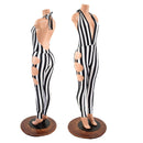 "Josie" Halter Top Catsuit with O - ring Cutouts - Coquetry Clothing