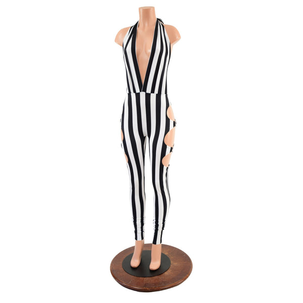 "Josie" Halter Top Catsuit with O-ring Cutouts - 6