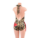 Josie Romper with Hip and Bodice Laceups and Heart Applique - Coquetry Clothing