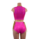Keyhole Crop and Laceup High Waist Siren Short Set - 5