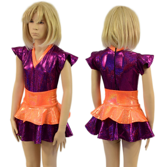 Kids 2PC Romper and Ruffled Skirt Set - Coquetry Clothing