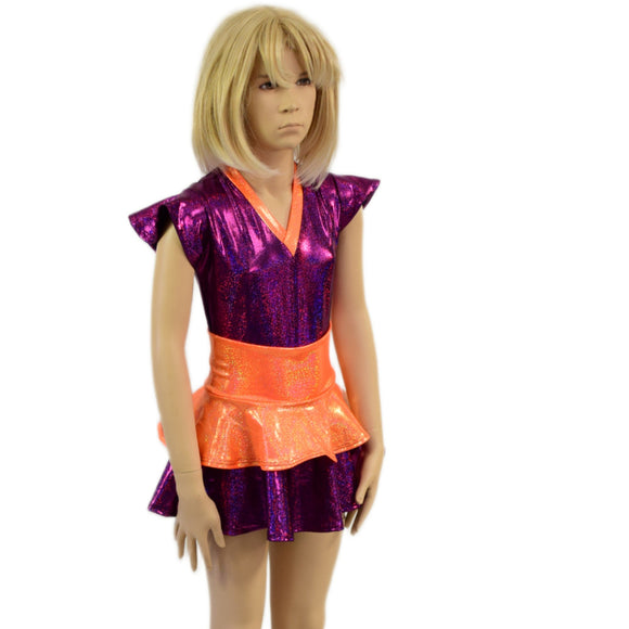 Kids 2PC Romper and Ruffled Skirt Set - Coquetry Clothing