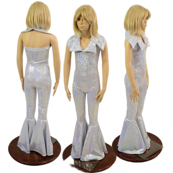 Kids Bell Bottom, Backless, Showtime Collar Catsuit - Coquetry Clothing