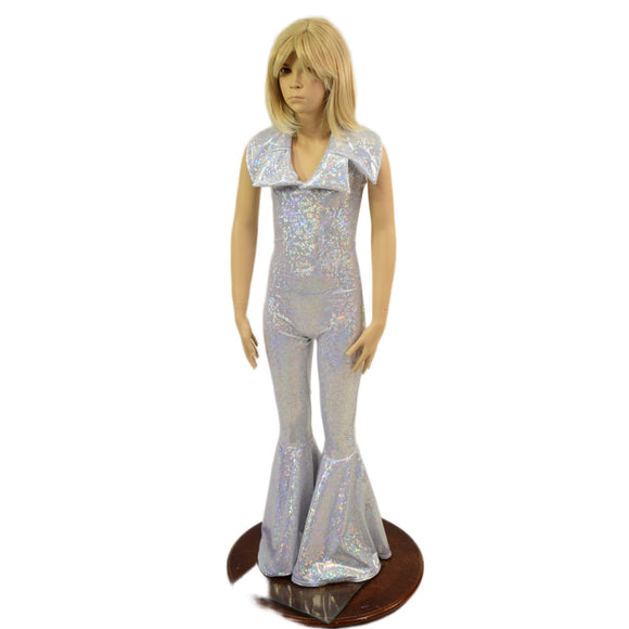 Kids Bell Bottom, Backless, Showtime Collar Catsuit - Coquetry Clothing