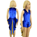 Kids Blue and Gold Tuxedo Style Romper - Coquetry Clothing