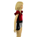 Kids Circus Stripes and Red Velvet Flip Sleeve Paneled Romper - Coquetry Clothing