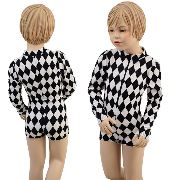 Kids Diamond Print Stella Romper - Coquetry Clothing