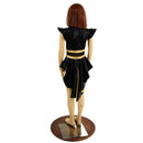 Kids Gold and Black Tuxedo Style Romper - Coquetry Clothing