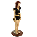 Kids Gold and Black Tuxedo Style Romper - Coquetry Clothing