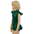 Kids Green Kaleidoscope Ruffle Rump Romper - Coquetry Clothing