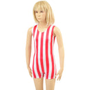 Kids Red and White Striped Tank Romper - Coquetry Clothing