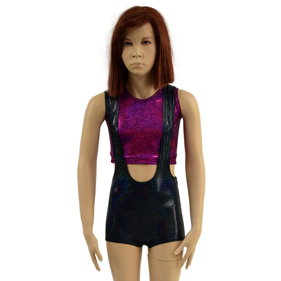 Kids Suspender Romper - Coquetry Clothing