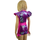 Kids V neck, Flip Sleeve, Side Panel Romper with Hip Ruffles - Coquetry Clothing