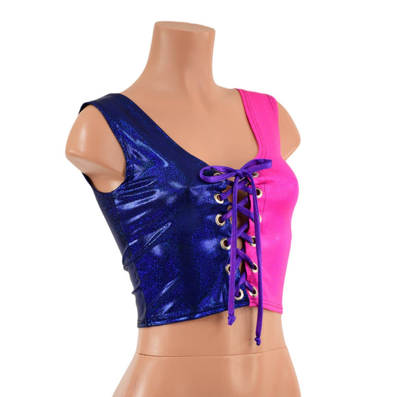 Lace Up Crop Tank - Coquetry Clothing