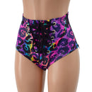 Lace Up Front Siren Shorts with Double Separating Hip Zippers - Coquetry Clothing