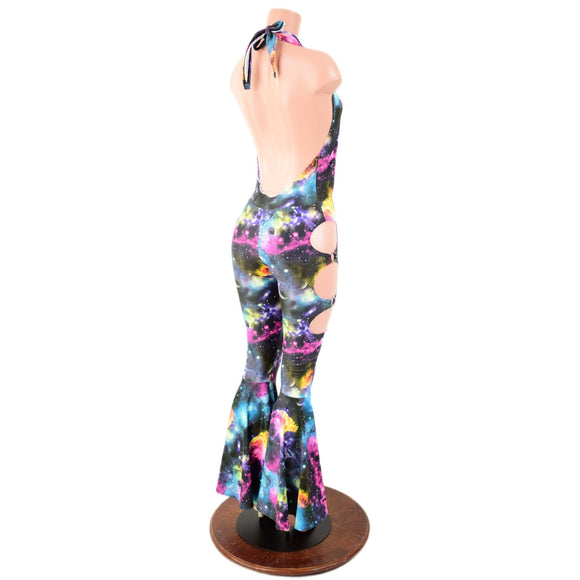 Lace Up Josie Style Catsuit with Oring Cutouts - Coquetry Clothing