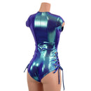 Lace Up Plunging V Romper - Coquetry Clothing