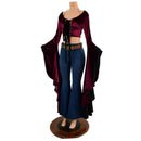 Lace Up Sorceress Sleeve Crop Top - Coquetry Clothing