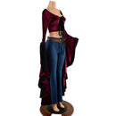 Lace Up Sorceress Sleeve Crop Top - Coquetry Clothing
