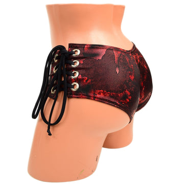 Lace Up Ultra Cheeky Booty Shorts - Coquetry Clothing