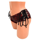 Lace Up Ultra Cheeky Booty Shorts - Coquetry Clothing