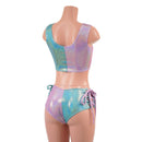 Laceup Mini Crop Tank and Ultra Cheeky Booty Shorts Set - Coquetry Clothing