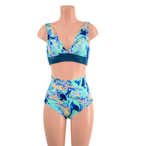 Lapis Lagoon and Nile Blue Siren & Starlette Set - Coquetry Clothing